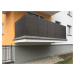 Balkonová zástěna OSLO grafitová, výška 100 cm, šířka různé rozměry MyBestHome Rozměr: 100x700 c