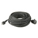 Venkovní prodlužovací kabel 20 m / 1 zásuvka / černý / guma-neopren / 230 V / 1,5 mm2