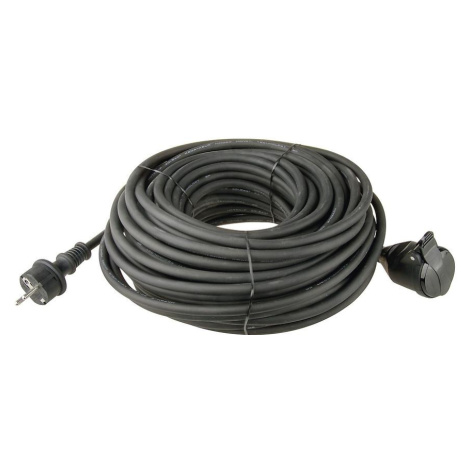 Venkovní prodlužovací kabel 20 m / 1 zásuvka / černý / guma-neopren / 230 V / 1,5 mm2 BAUMAX