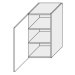 ArtExt Kuchyňská skříňka horní SILVER | W2 45 Barva korpusu: Grey
