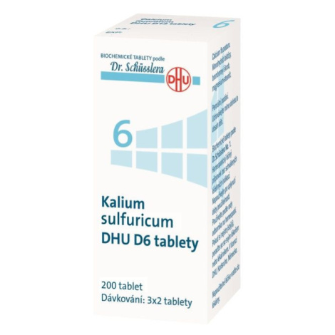 Schüsslerovy soli Kalium sulfuricum DHU D6 200 tablet Dr. Schüsslera