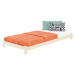 Benlemi Dřevěná jednolůžková postel SIMPLY Zvolte barvu: Béžová, Zvolte rozměr: 120x200 cm