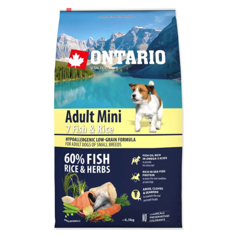 Ontario Adult Mini 7 Fish & Rice 6,5kg