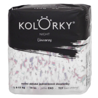 KOLORKY NIGHT Noční jednorázové EKO plenky L (8-13 kg) 19 kusů