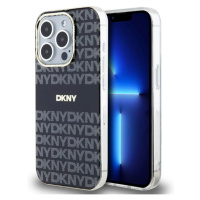 DKNY PC/TPU Repeat Pattern Tonal Stripe Magsafe kryt iPhone 15 Pro Max černý