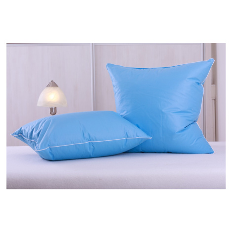 JAN Peří Polštářek péřové husí drané peří 5/95 - modré od 20x20 do 50x50 cm Rozměr: 30x50 cm