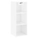 vidaXL Skříň highboard bílá s vysokým leskem 34,5x34x180 cm kompozit