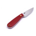 Brisa Necker 70 Flat Red Micarta Kydex