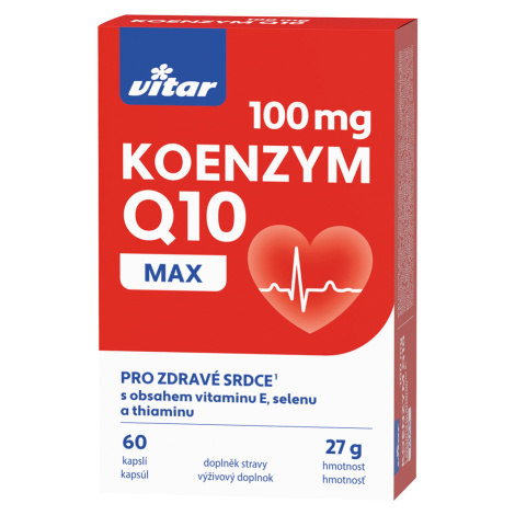 VITAR Koenzym Q10 Max 100 mg 60 kapslí Vitar Veteriane