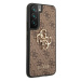 Guess GUHCS22S4GMGBR hard silikonové pouzdro Samsung Galaxy S22 5G brown 4G kovové logo