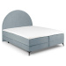 Světle modrá boxspring postel s úložným prostorem 160x200 cm Sunrise – Cosmopolitan Design