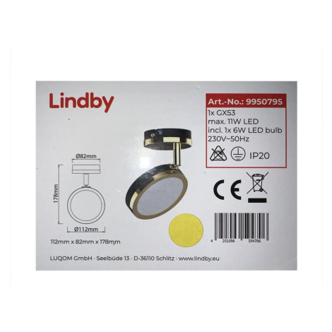 Lindby Lindby - LED Bodové svítidlo 1xG53/6W/230V