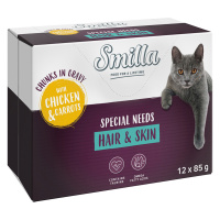 Smilla Hair & Skin kousky se zeleninou 12 x 85 g - s kuřecím a mrkví