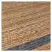 Flair Rugs koberce Kusový koberec Grace Jute Natural/Grey ovál - 80x230 ovál cm