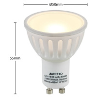 Arcchio Arcchio LED reflektor GU10 100° 7W 3000K sada 3 ks