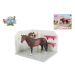 MIKRO TRADING - Kids Globe Horses box pro koně dřevěný 18x12x15cm 1:24 v krabičce