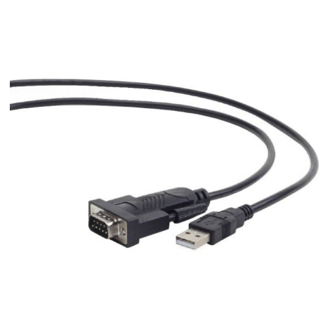 Gembird CABLEXPERT kabel adapter USB-serial 1,5m 9 pin (com), černá - UAS-DB9M-02