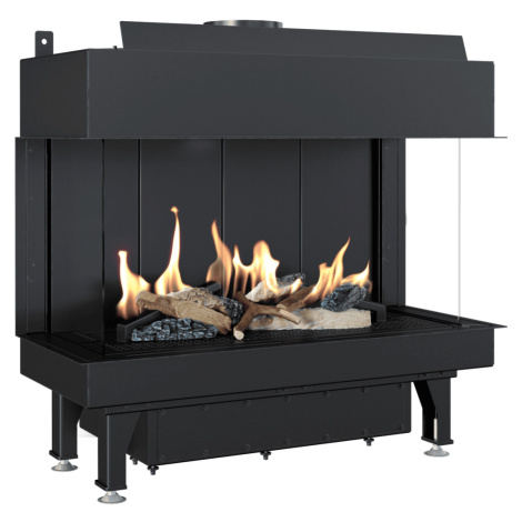 KRATKI Krbová plynová vložka LEO 70/G30/50MBAR na propan butan, 3 skla