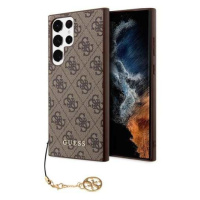 Guess GUHCS23LGF4GBR hard silikonové pouzdro Samsung Galaxy S23 ULTRA 5G Brown 4G Charms Collect