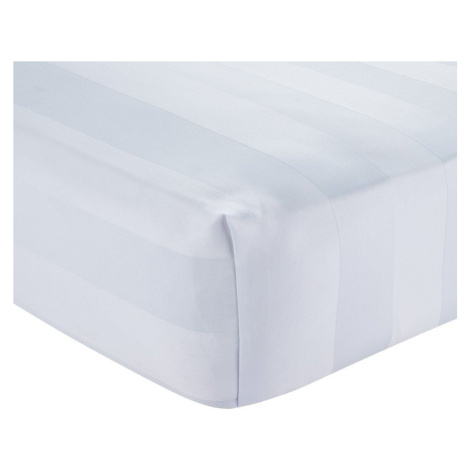 Bílé napínací saténové prostěradlo 150x200 cm So Soft Satin Stripe – Catherine Lansfield