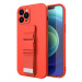 Silikonové pouzdro Sporty s popruhem na Xiaomi Redmi NOTE 9 red