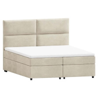 Béžová boxspring postel s úložným prostorem 180x200 cm Rico – Ropez