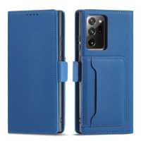 Magnet Card Case elegantní knížkové pouzdro s venkovní kapsou na Samsung Galaxy S23 5G Blue