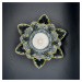 Křišťálové sklo - Svícen lotosový květ s minerály Exclusive