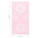 Venkovní koberec růžová PP Dekorhome 190x290 cm