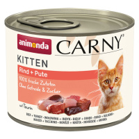 animonda Carny Kitten hovězí + krůtí maso 24 × 200 g