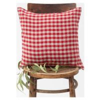 Lněný povlak na polštář 40x40 cm Red Gingham – Linen Tales