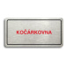 Accept Piktogram "KOČÁRKOVNA" (160 × 80 mm) (stříbrná tabulka - barevný tisk)