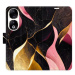 iSaprio Flip pouzdro Gold Pink Marble 02 pro Honor 90 5G