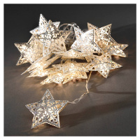 Konstsmide Christmas Stříbrné hvězdy světelný řetěz 16 LED