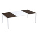Paperflow Konferenční stůl easyDesk®, v x š x h 750 x 2200 x 1140 mm, bílá/dekor wenge
