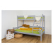 Vyspimese.CZ Dětská postel Bela patrová Rozměr: 140x200 cm, Barva: šedá