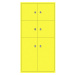 BISLEY LateralFile™ Lodge, se 6 uzamykatelnými boxy, výška 4 x 375 mm, 2 x 755 mm, zinková žlutá