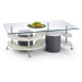 HALMAR Konferenční stolek s taburety Linah bílý/šedý