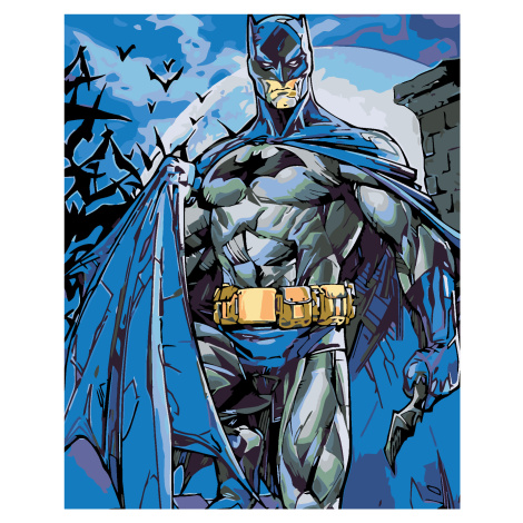 Malování podle čísel - BATMAN Rozměr: 40x50 cm, Rámování: vypnuté plátno na rám