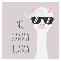 Ilustrace Cute Llama design with no drama, Nesser3321, 40 × 40 cm