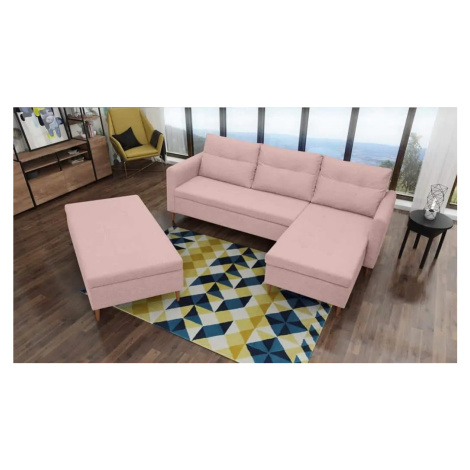 Falco Sedací souprava s taburetem Areon P růžová