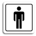Accept Piktogram "WC muži" (80 × 80 mm) (bílá tabulka - černý tisk)