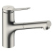 Dřezová baterie Hansgrohe Zesis s vytahovací sprškou, 2 proudy nerez 74800800