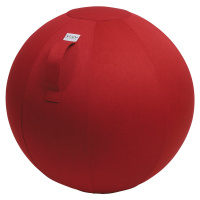 VLUV Sedací míč LEIV, potah z tkaniny se vzhledem plátna, 600 - 650 mm, rubínová