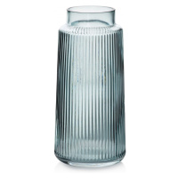 Mondex Skleněná váza Serenite 25 cm nebeská šedá/modrá
