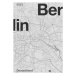 Obrazová reprodukce Berlin Minimal Map, Bodart, Florent, 30 × 40 cm