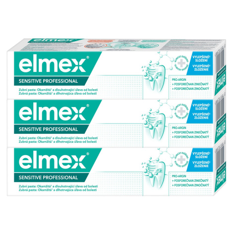 Elmex Sensitive Professional zubní pasta 3 x 75 ml