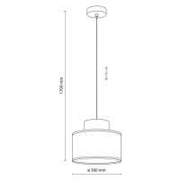 TK Lighting Závěsné svítidlo Duo, jutové stínidlo, rezavě hnědá/přírodně hnědá, Ø 38 cm