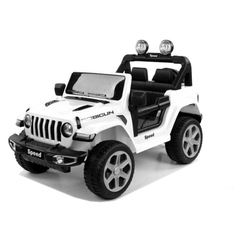 Mamido Elektrické autíčko SPEED 4x4 bílé | 180W | EVA | LED | 2,4Ghz | ECO kůže | 12V7Ah