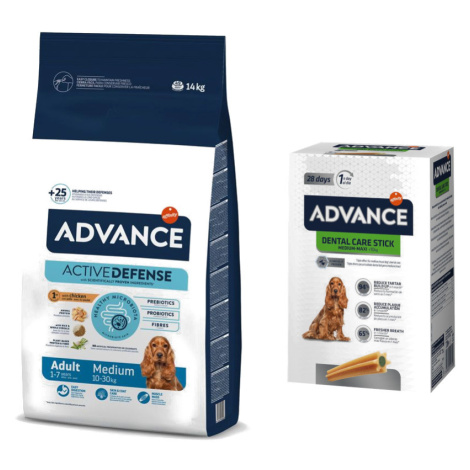 Advance + Dental Care Stick Medium/Maxi - 720 g zdarma - Medium Adult 14 kg + Dental Care Stick  Affinity Advance Veterinary Diets